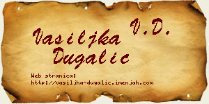 Vasiljka Dugalić vizit kartica